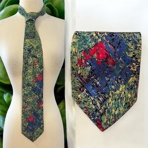 Brioni by Santostefano 100% Silk Abstract colorful Men’s Luxury Tie
